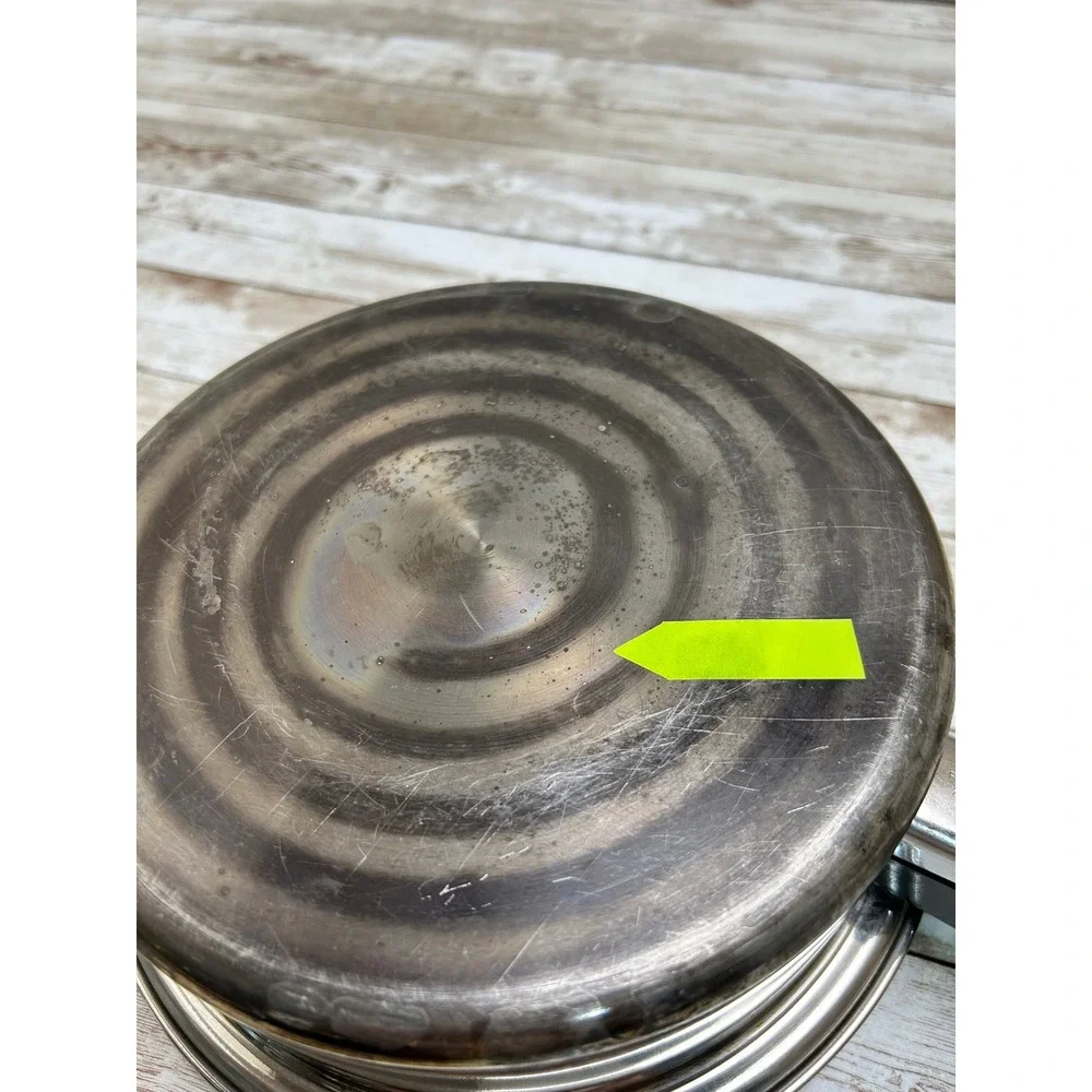 Lustre Craft Saucepan Silver Stainless Steel 2 Quart Pot USA Multi-Ply Skillet